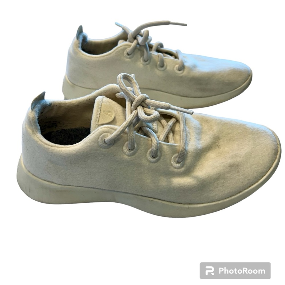 ALLBIRDS Women’s Wool Runners in White Lace Up Size 8 - Picture 4 of 7